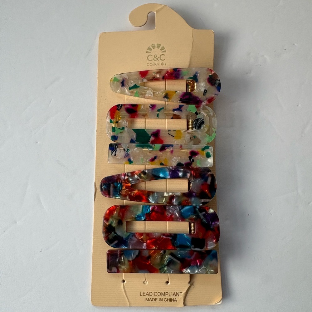 Brand New C&C California Set of 6 Hair Clips
